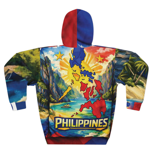 Philippines Flag Map Hoodie – Vibrant Filipino Pride Pullover
