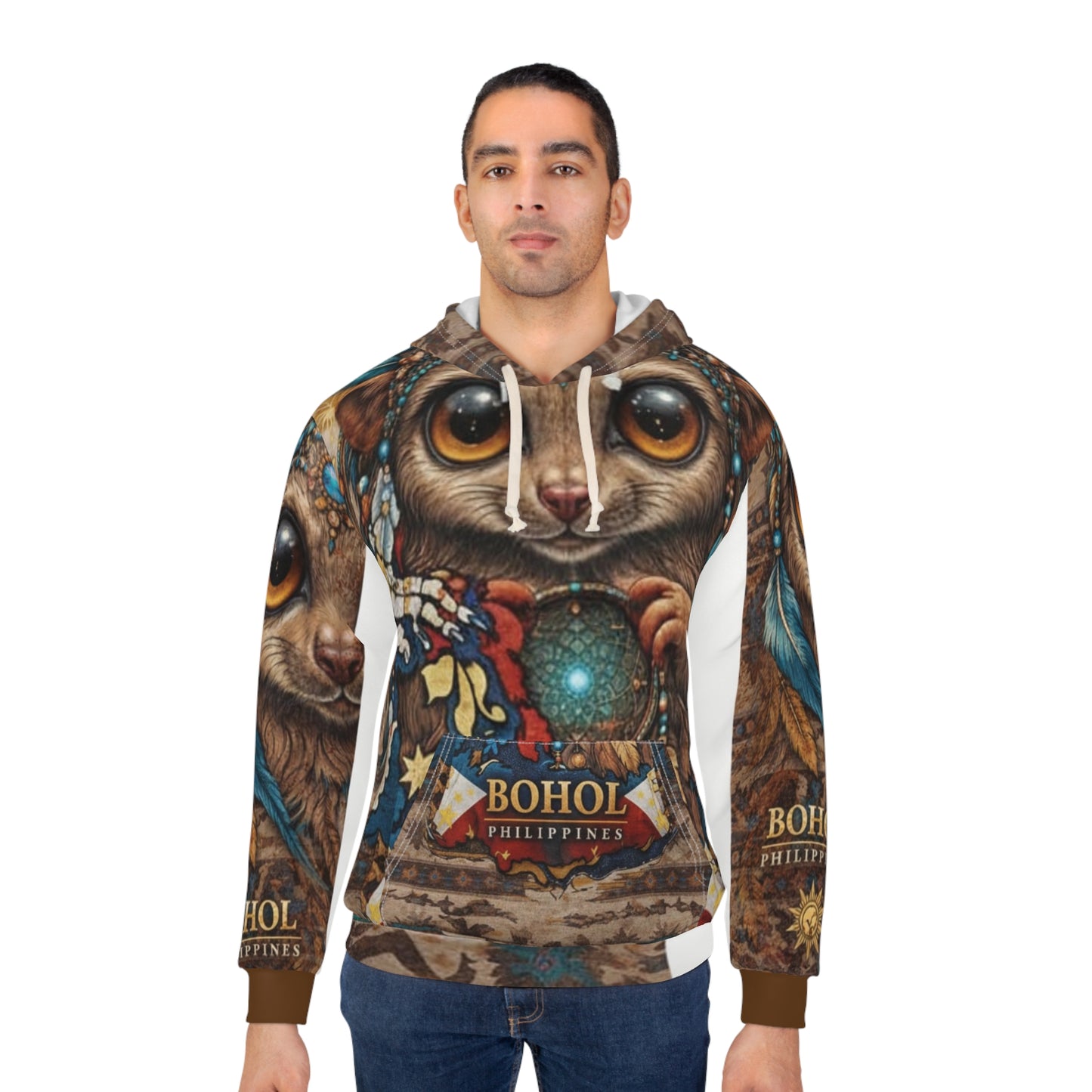 Bohol tarsier Graphic Hoodie – Philippine Island Scenic Pullover