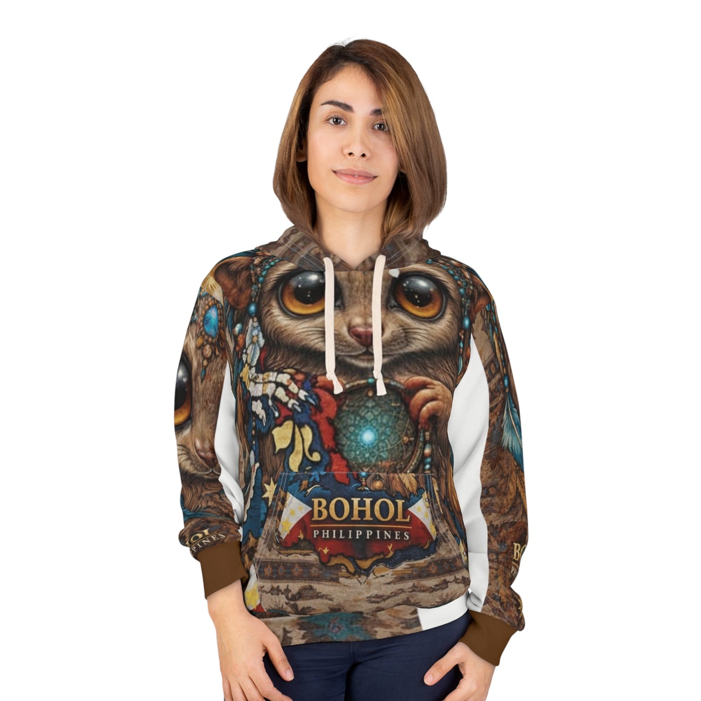 Bohol tarsier Graphic Hoodie – Philippine Island Scenic Pullover