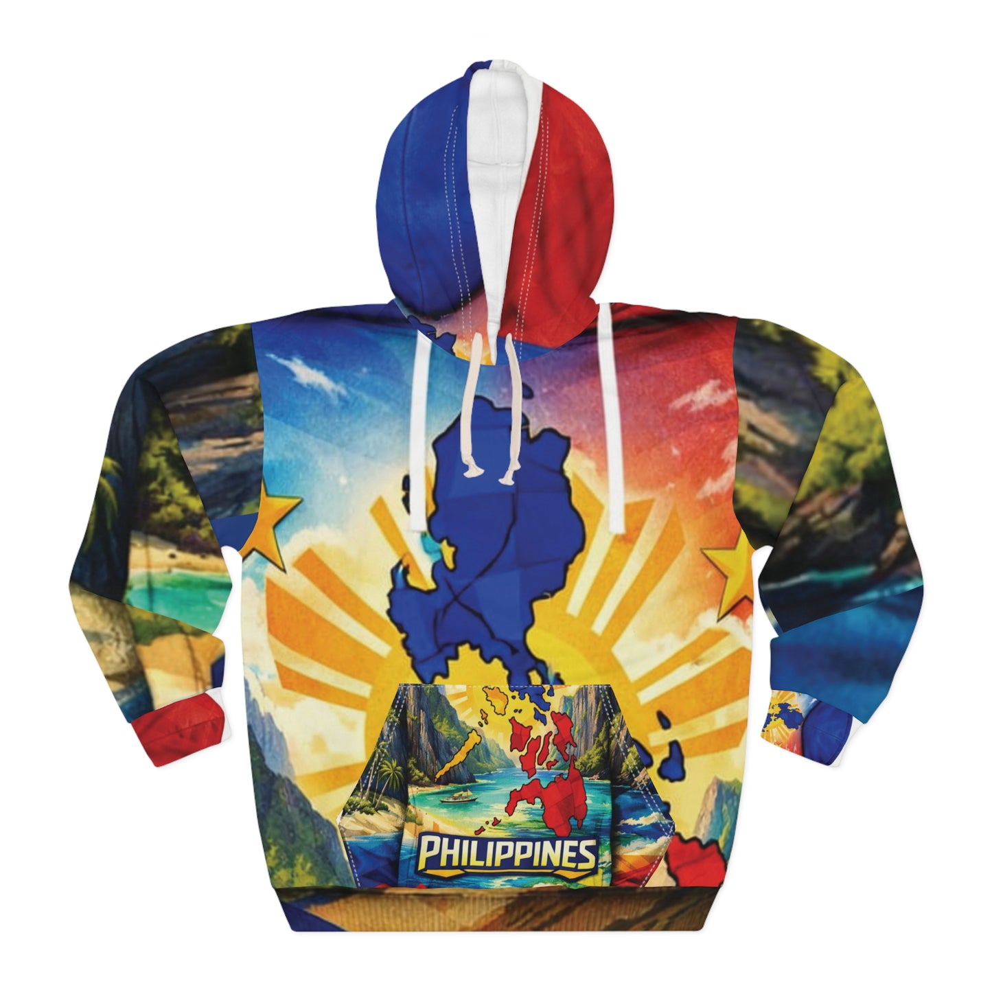 Philippines Flag Map Hoodie – Vibrant Filipino Pride Pullover