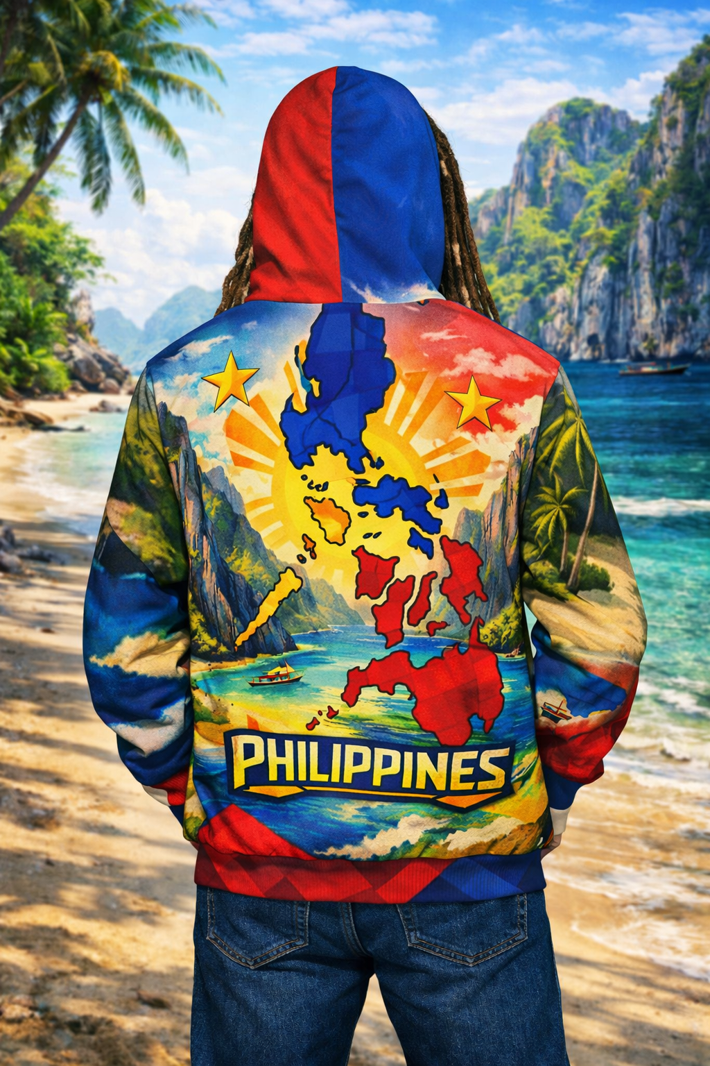 Philippines Flag Map Hoodie – Vibrant Filipino Pride Pullover