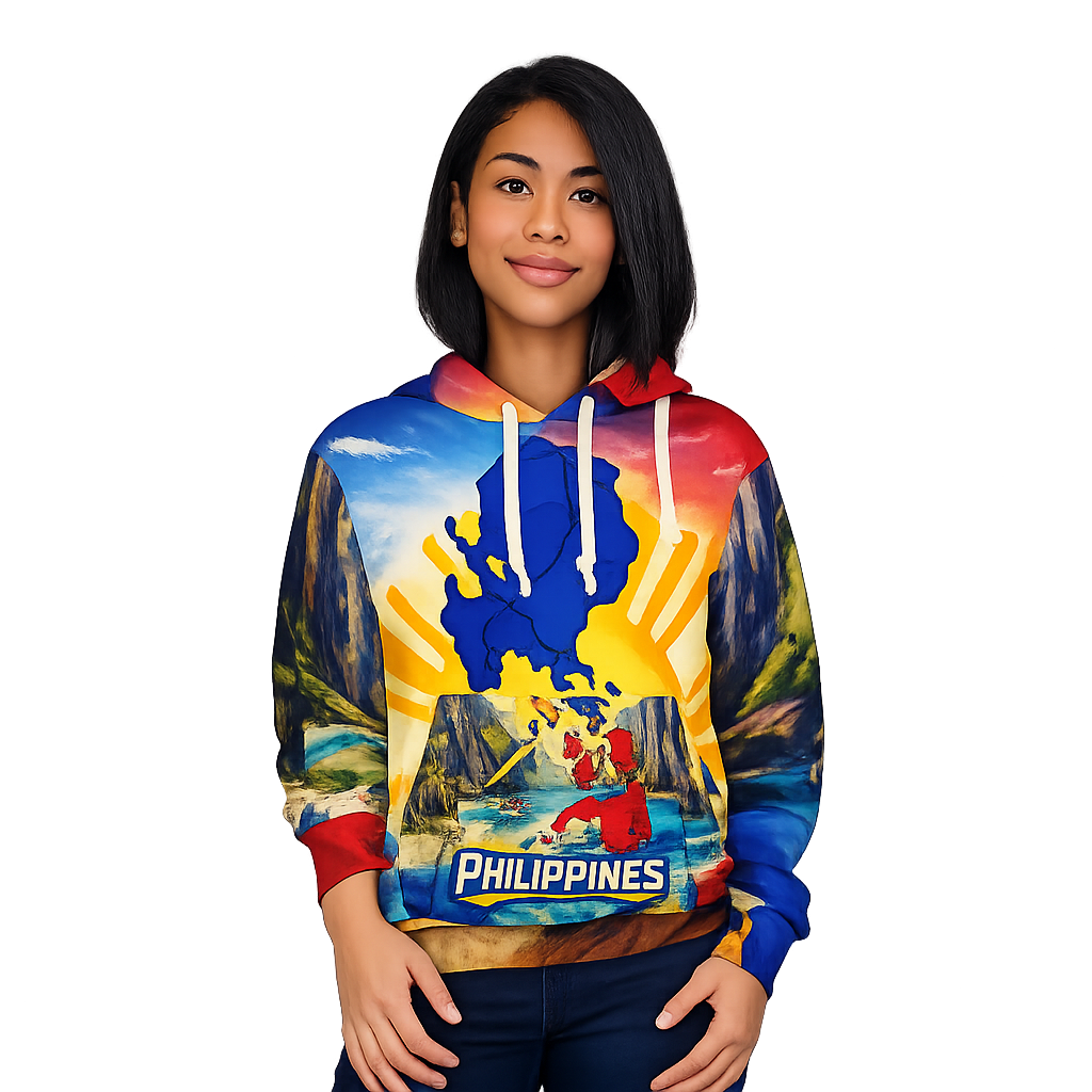 Philippines Flag Map Hoodie – Vibrant Filipino Pride Pullover